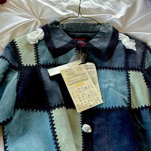 Denim and Co leather patchwork jacket  brand new tags